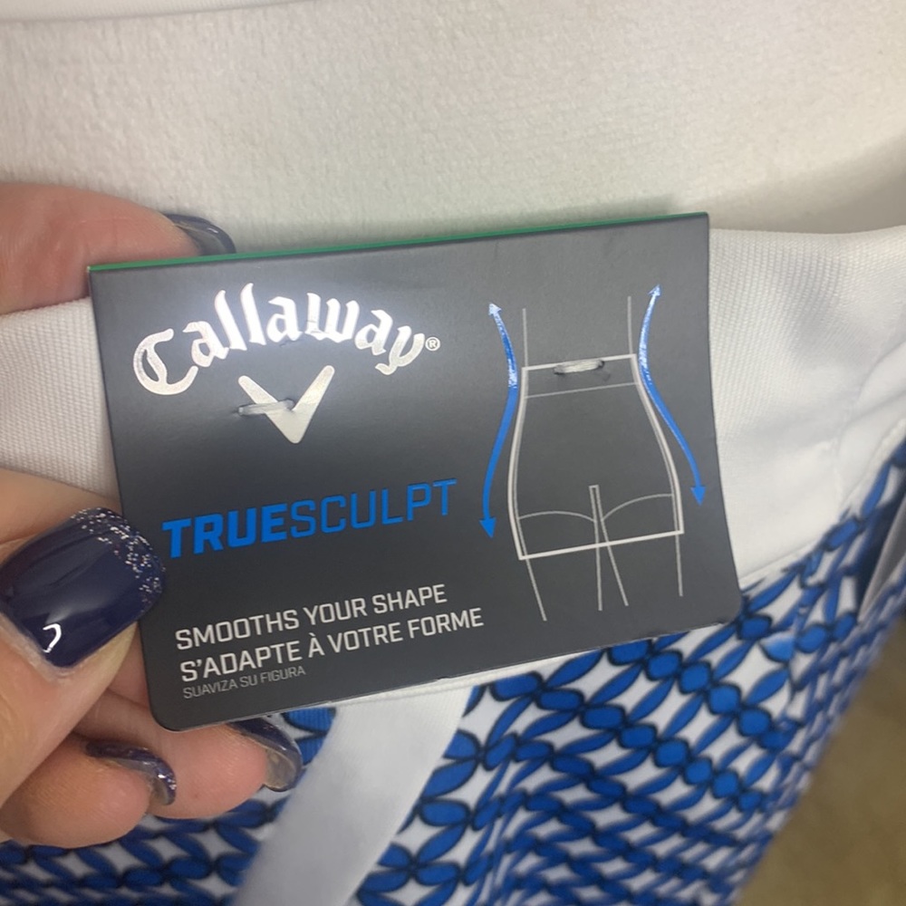 Callaway Golf NWT Blue Sea Star Pattern Golf Skort size Large - Picture 4 of 14